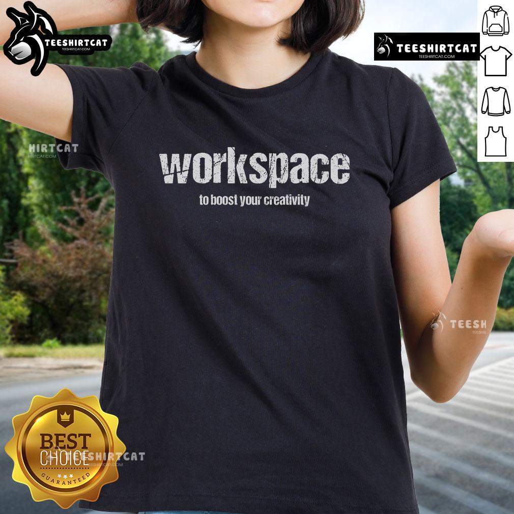 Premium workspace tee for women designed to boost creativity with stylish graphics and comfortable fit.