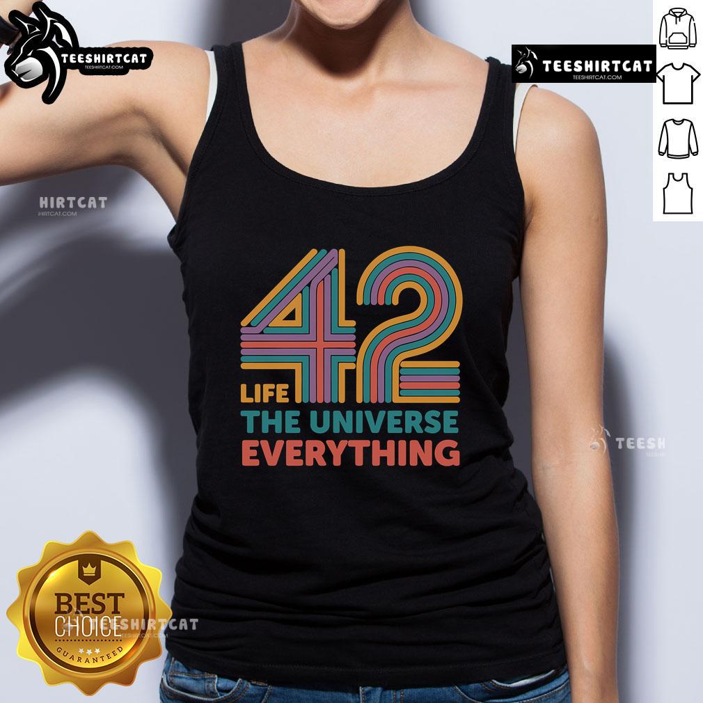 Stylish Pretty 42 Life The Universe Everything tank top in vibrant colors, perfect for casual wear and expressing individuality.