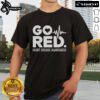 Pretty Go Red For Heart Disease Awareness T-Shirt featuring a vibrant heartbeat design, promoting heart health awareness.