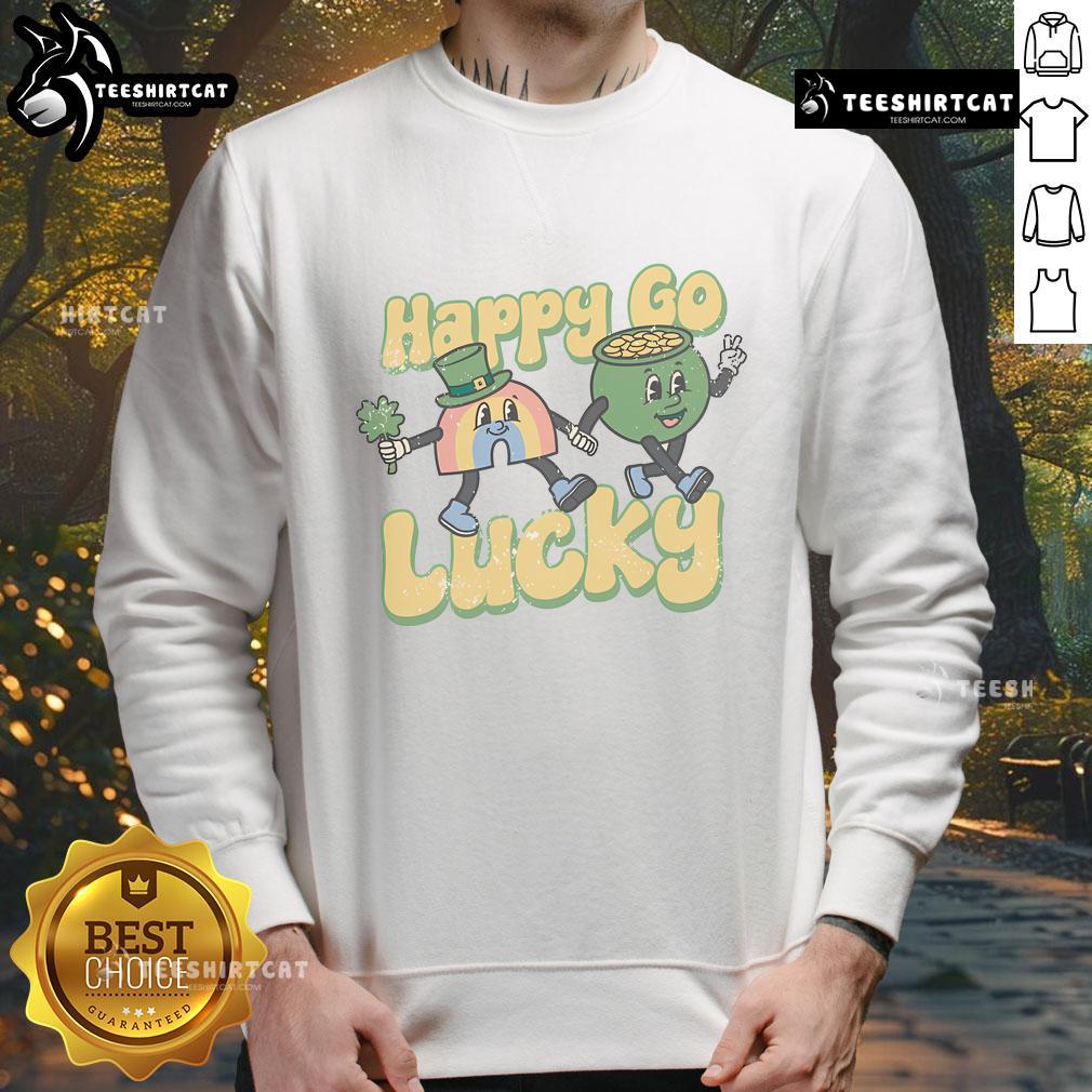 Pretty happy-go-lucky cartoon sweatshirt featuring a cheerful design and vibrant colors, perfect for casual wear.