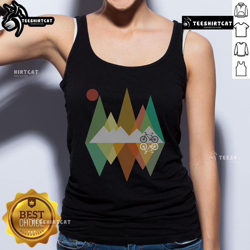 Pretty retro mountain MTB bike vintage tank top featuring a colorful design and classic cycling style for outdoor enthusiasts.