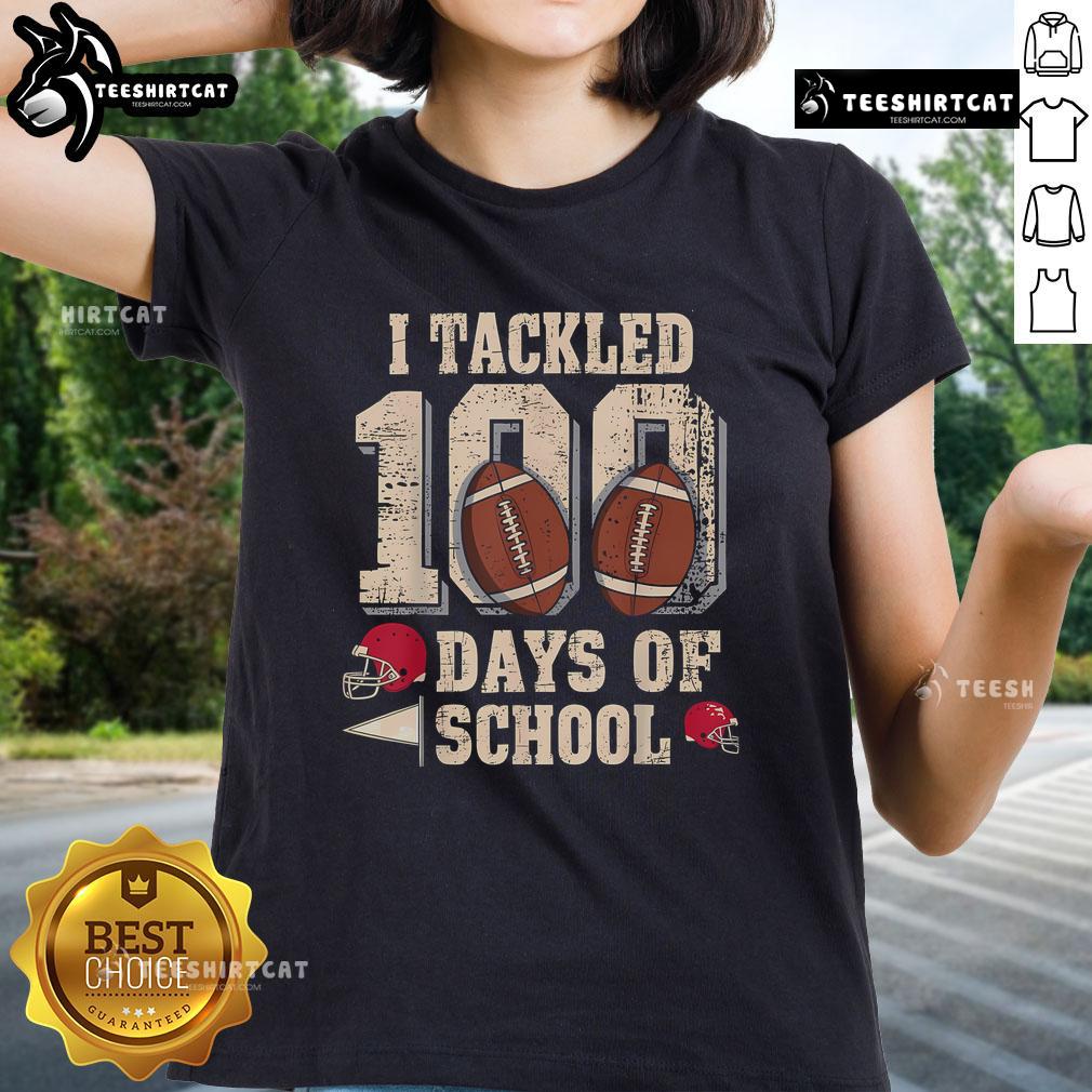 100th Day of School football-themed tee for boys, celebrating the Top 100 Days of School with fun and style.