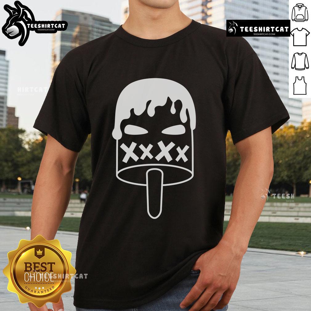 Top Angry Evil Ice Cream T-Shirt featuring a mischievous ice cream character with a devilish grin and vibrant colors.