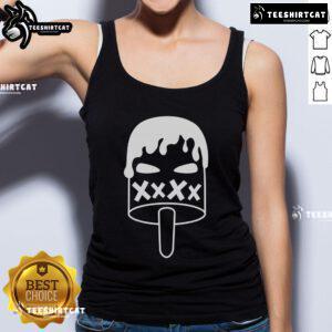 Top Angry Evil Ice Cream Tank Top featuring a fierce ice cream design, perfect for quirky summer fashion.