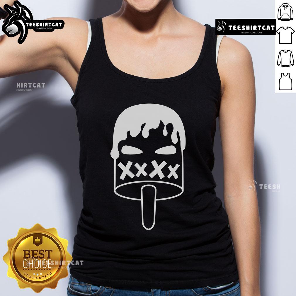 Top Angry Evil Ice Cream Tank Top featuring a fierce ice cream design, perfect for quirky summer fashion.