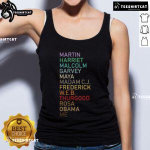 Top Black History Month black leaders tank top featuring inspirational figures and vibrant colors, perfect for celebrations.