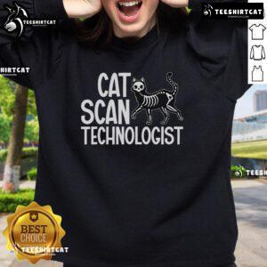 Comfortable sweatshirt for CT techs featuring 'Top Cat Scan Technologist' design, perfect for computed tomography professionals.