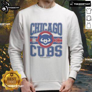 Alt Text: Top Chicago Cubs 47 Letters Headline Sweatshirt in blue, featuring bold graphic logo for fans and team pride.