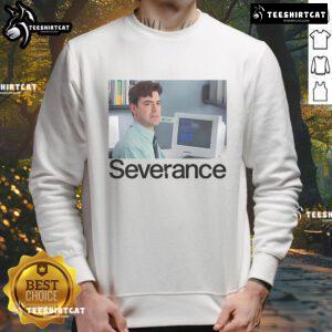 Cozy 'Top Office Severance Movie' sweatshirt featuring a stylish design, perfect for fans of the popular series.