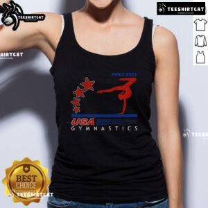 Stylish America Sports tank top featuring gymnastics design for the Top Paris 2025 Summer Games.