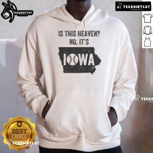 Vintage hoodie featuring 'Awesome Is This Heaven? No, It's Iowa' design, perfect for Iowa fans and casual wear enthusiasts.