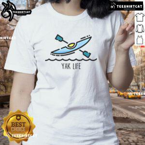 Awesome Yak Life Ladies Tee featuring a colorful yak design, perfect for casual wear and animal lovers.