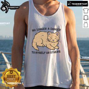 Alt Text: Cute No Longer a Danger to Myself or Others tank top featuring a playful design and vibrant colors for casual wear.
