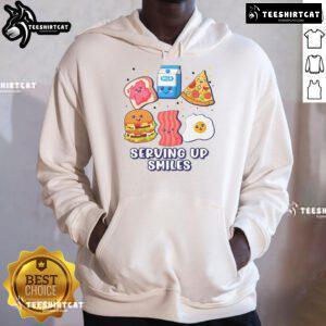 Cute Serving Up Smiles Lunch Hoodie featuring a playful design perfect for casual outings and cozy meals.