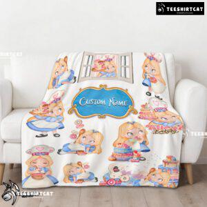 Disney Alice Baking Alice In Wonderland Cake Blanket Fleece Customized Blanket