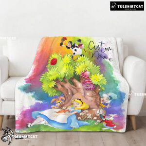 Disney Alice In Wonderland Dreaming Blanket Fleece Customized Blanket