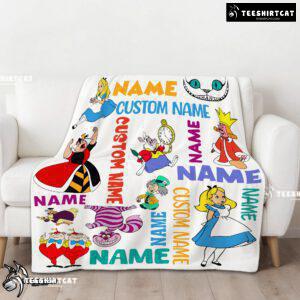 Disney Alice in Wonderland All Character Blanket Fleece Customized Blanket