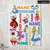 Disney Alice in Wonderland All Character Blanket Fleece Customized Blanket