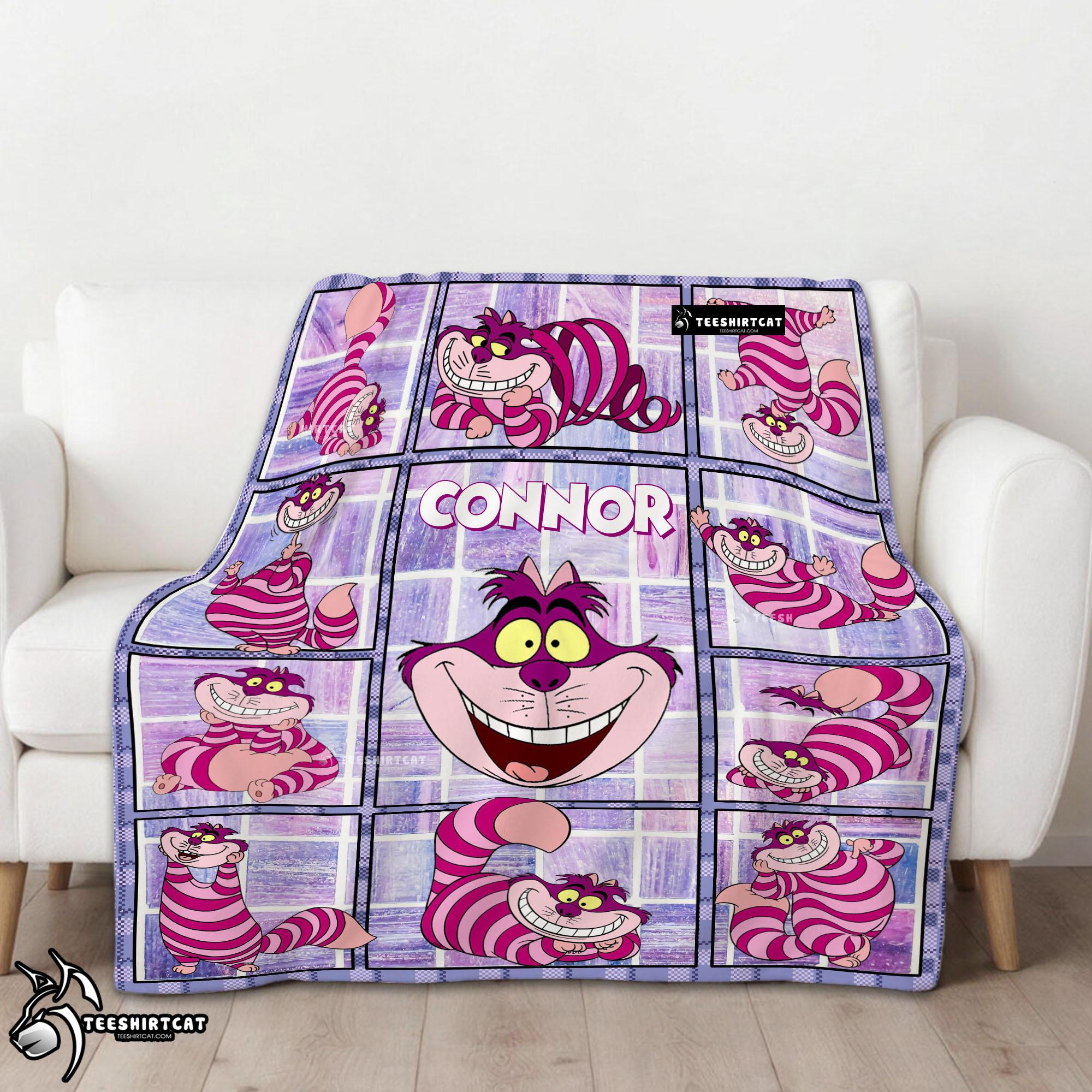 Disney Alice In Wonderland Cheshire Cat Blanket Fleece Customized Blanket