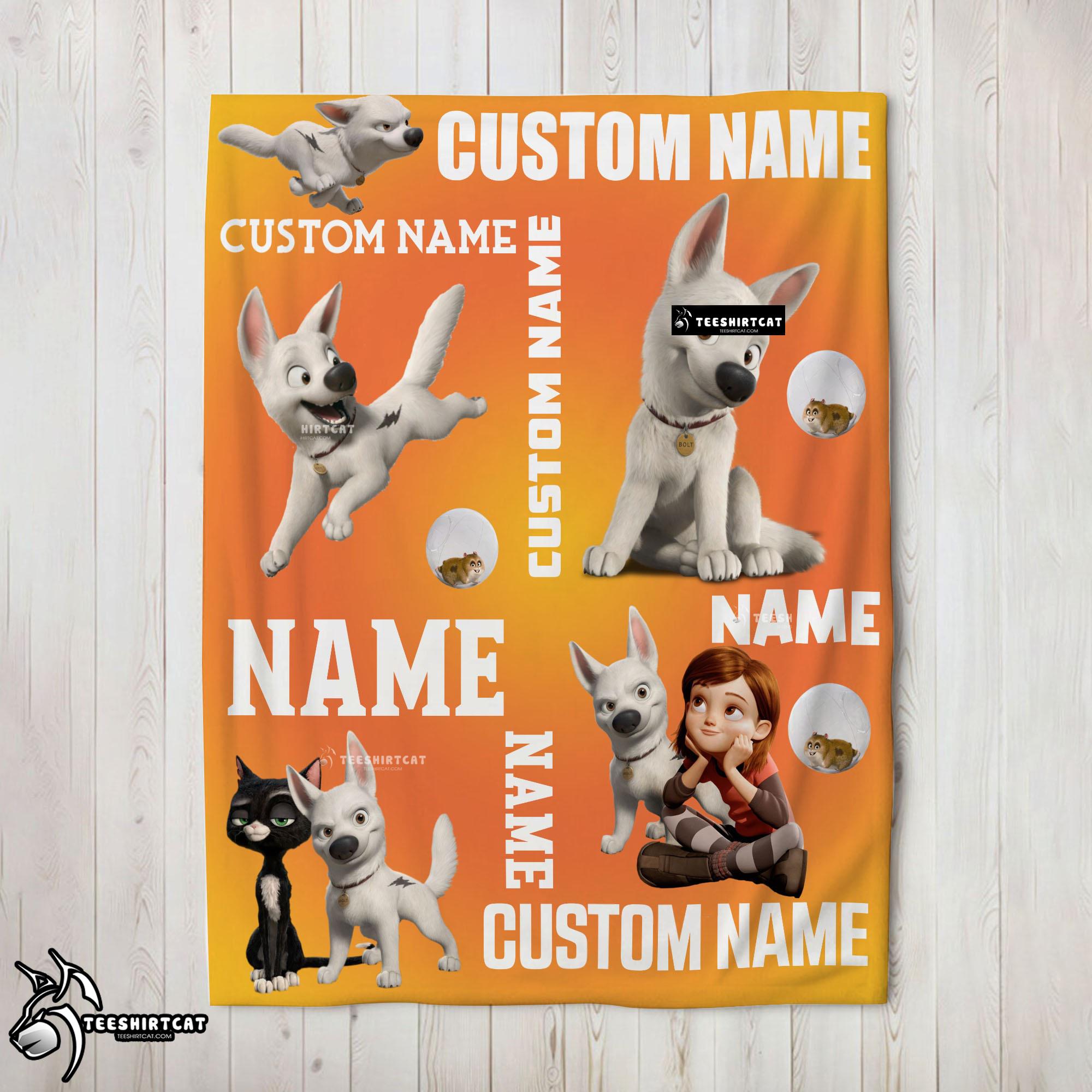 Disney Bolt And Penny Blanket Fleece Customized Blanket