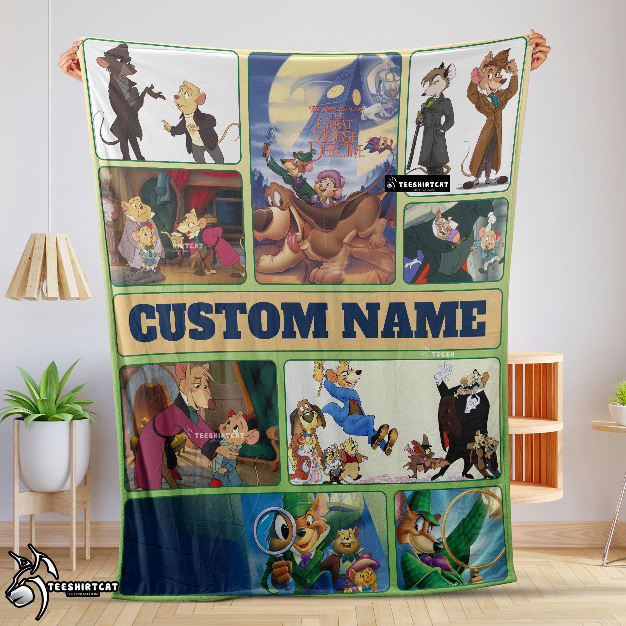 Disney Cartoon Personalized Great Mouse Detective Blanket Fleece Customized Blanket
