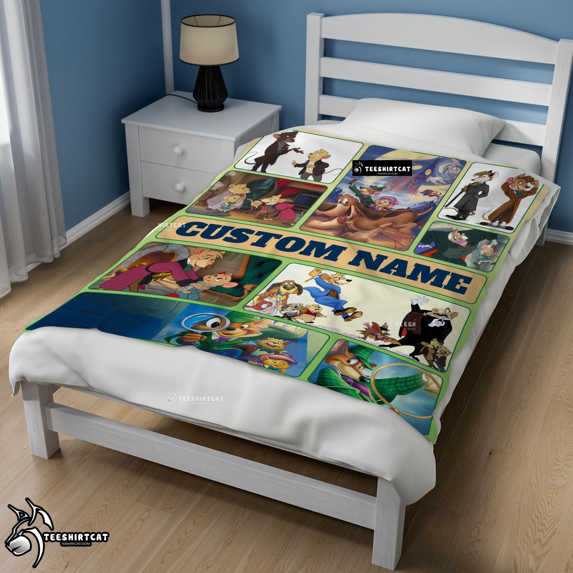 Disney Cartoon Personalized Great Mouse Detective Blanket Fleece Customized Blanket