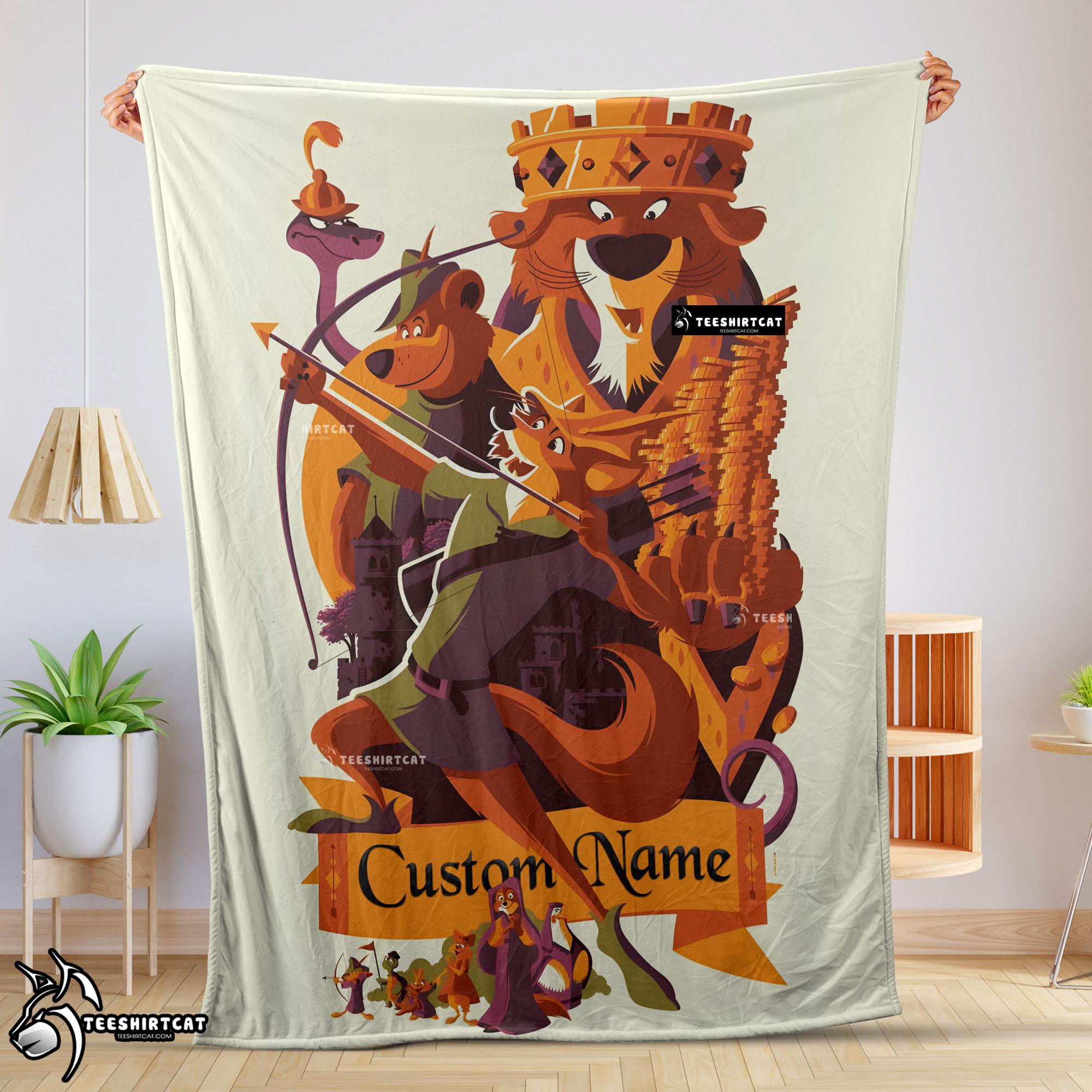 Disney Cartoon Robin Hood Blanket Fleece Customized Blanket