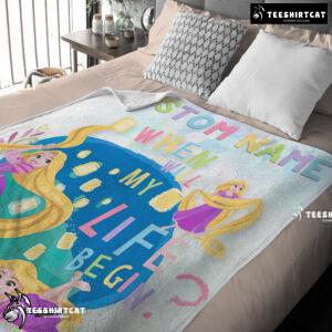 Disney Long Hair Princess Rapunzel Princess Blanket Fleece Customized Blanket