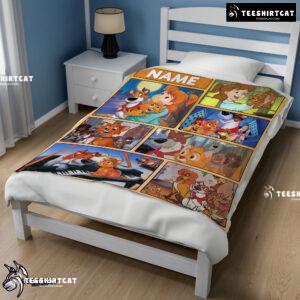 Disney Oliver & Company Jenny Foxworth Oliver Dodger With Friends Blanket Fleece Customized Blanket