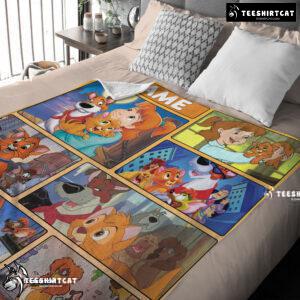 Disney Oliver & Company Jenny Foxworth Oliver Dodger With Friends Blanket Fleece Customized Blanket