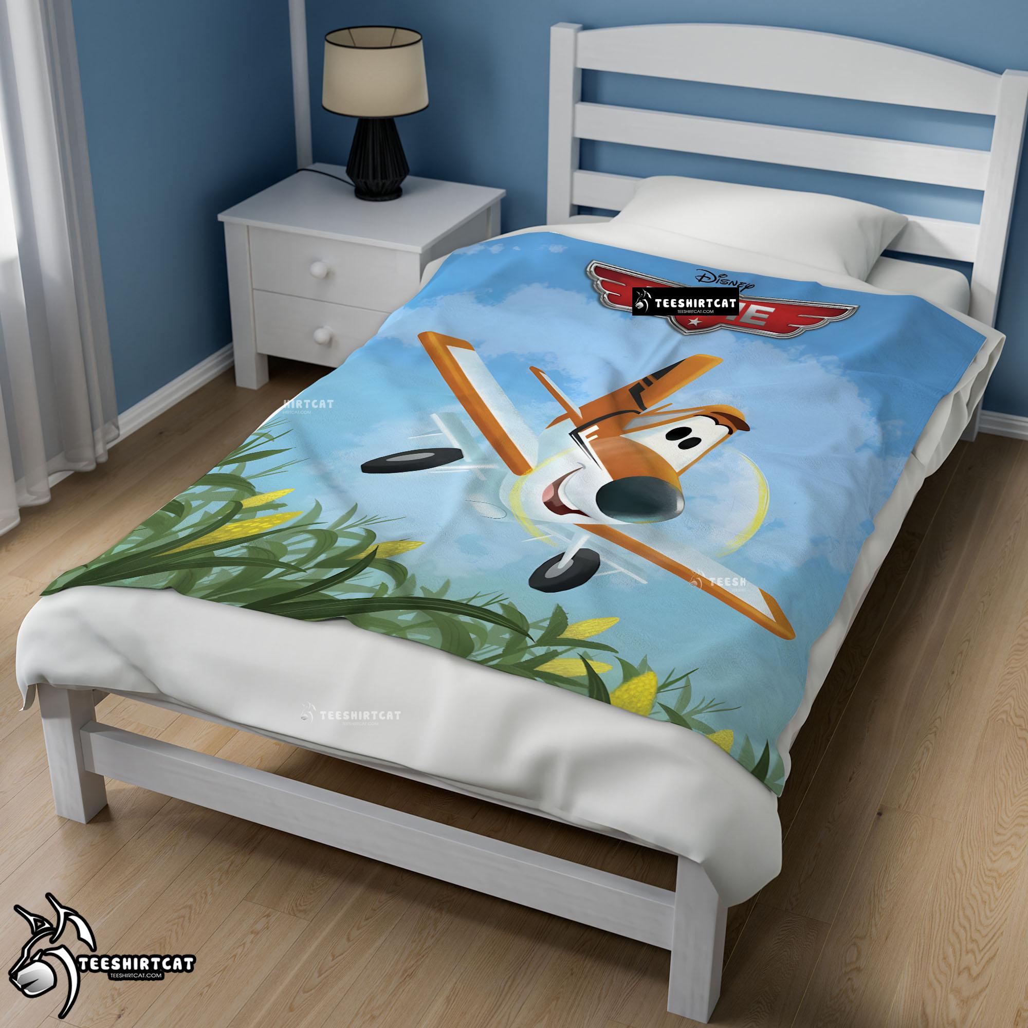 Disney Planes Movie Dusty Crophopper Blanket Fleece Customized Blanket-