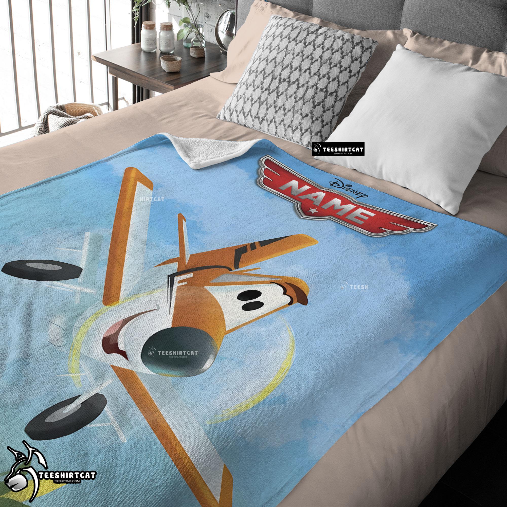 Disney Planes Movie Dusty Crophopper Blanket Fleece Customized Blanket-