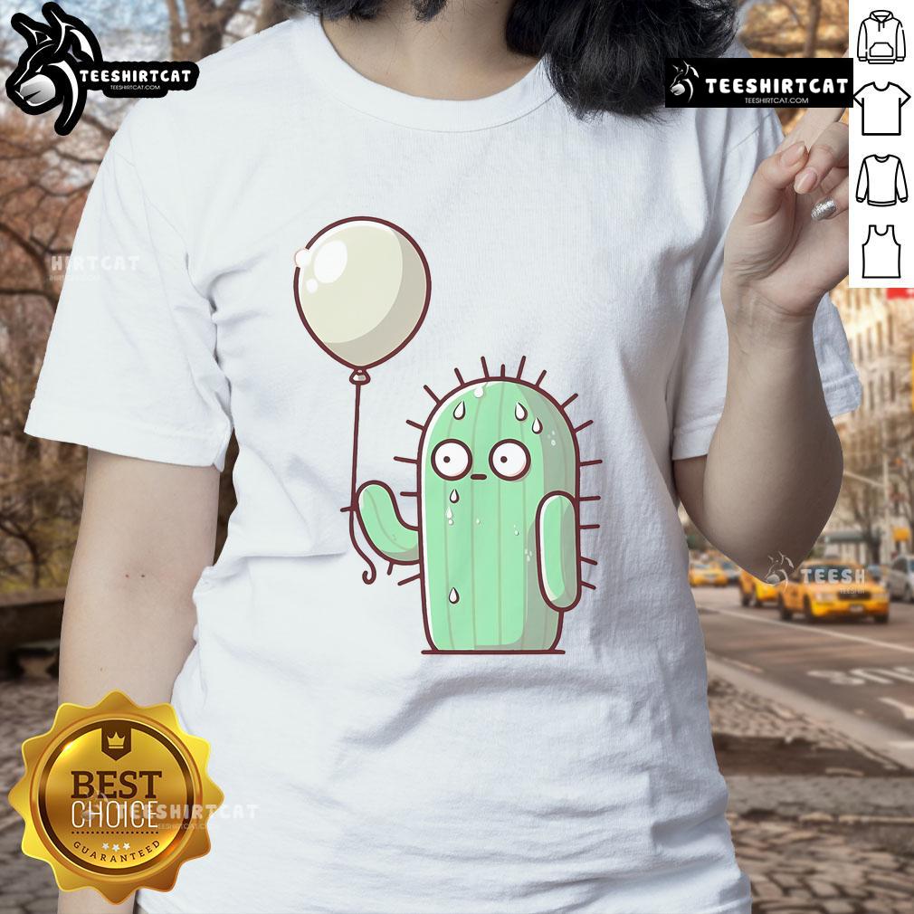 Funny A Prickly Situation Cactus Ladies Tee featuring a playful cactus graphic, perfect for casual summer wear.