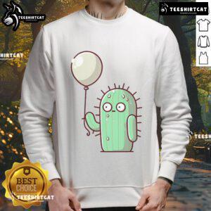 Funny A Prickly Situation Cactus Sweatshirt featuring a playful cactus design, perfect for casual wear and humor lovers.