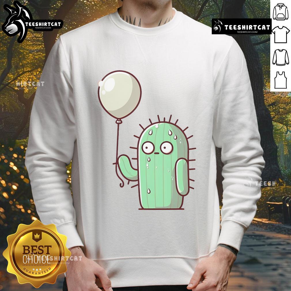 Funny A Prickly Situation Cactus Sweatshirt featuring a playful cactus design, perfect for casual wear and humor lovers.