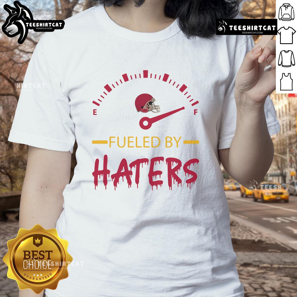 Funny Fueled By Haters Kansas City Football KS Champion Ladies Tee showcasing vibrant design and sporty style.