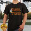 Happy Hail Yeah Feathers Washington Football T-Shirt featuring vibrant colors and team spirit design.