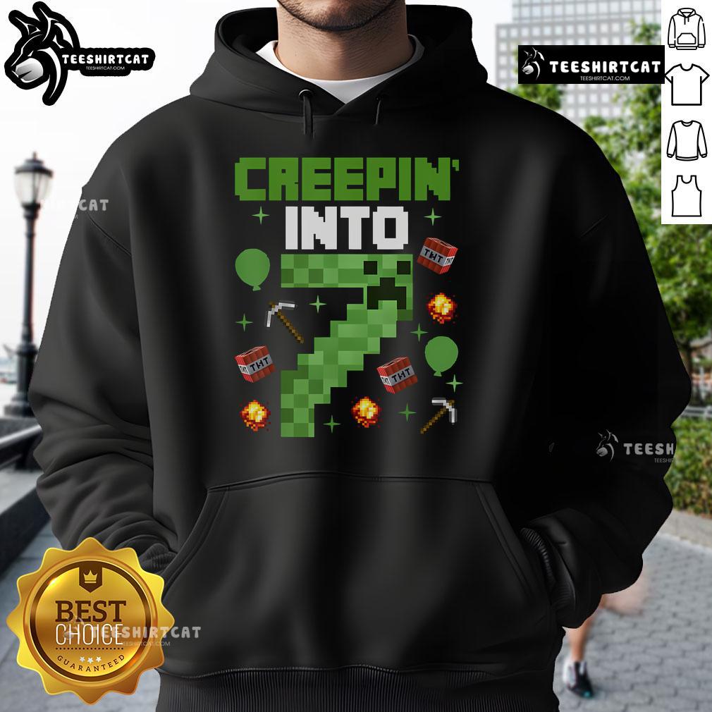 Alt Text: Cute gamer hoodie for a 7th birthday party featuring pixel art design, perfect for kids who love video games.