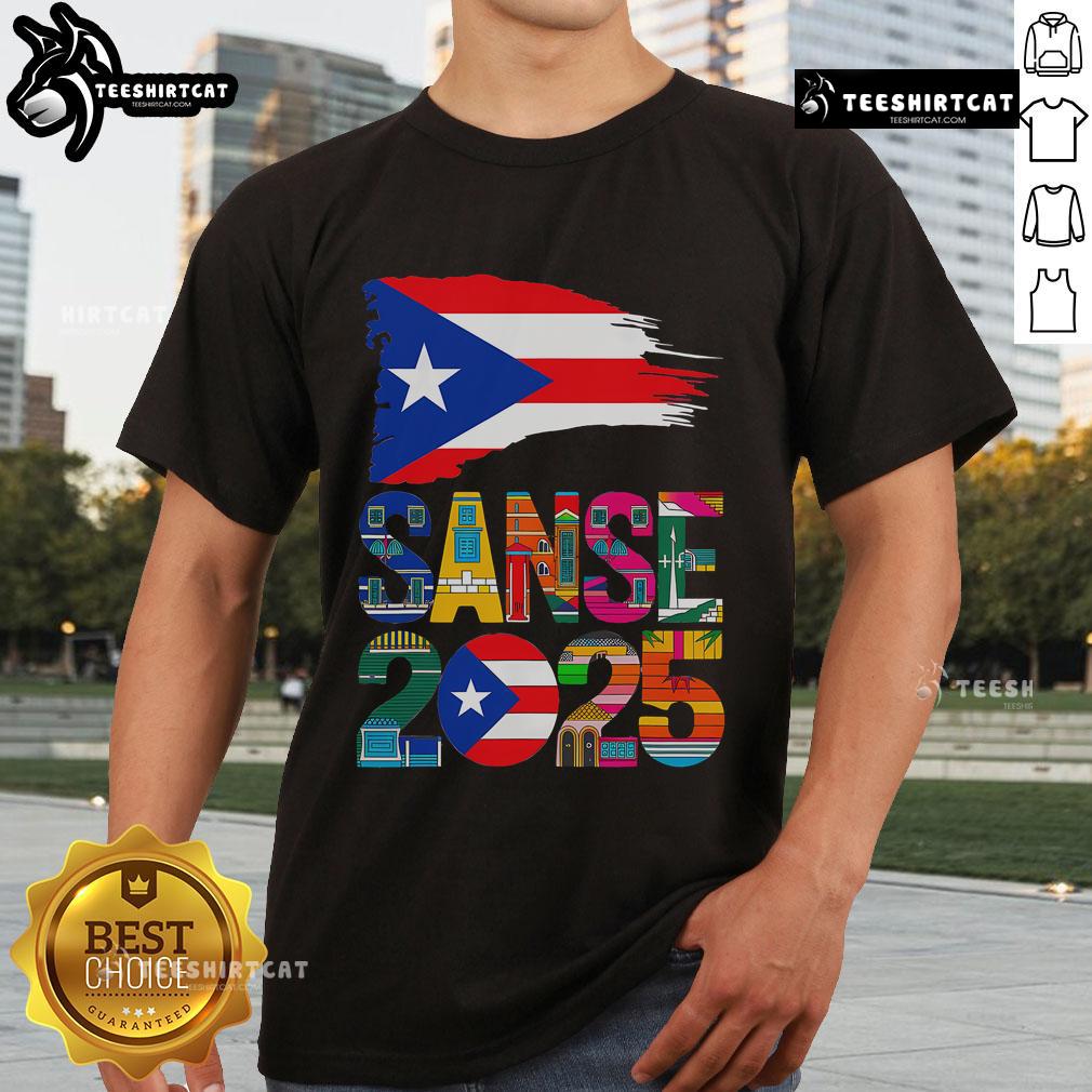 Nice Balcones De Cora Sanse 2025 San Juan Festival San Sebastin T-Shirt featuring vibrant festival graphics and colors.