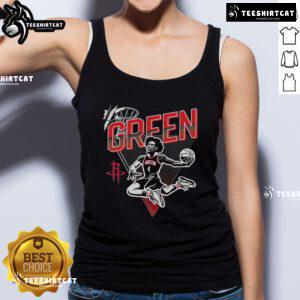 Jalen Green wearing a Nice DraftKings x NBPA tank top, showcasing stylish sports apparel for basketball fans.