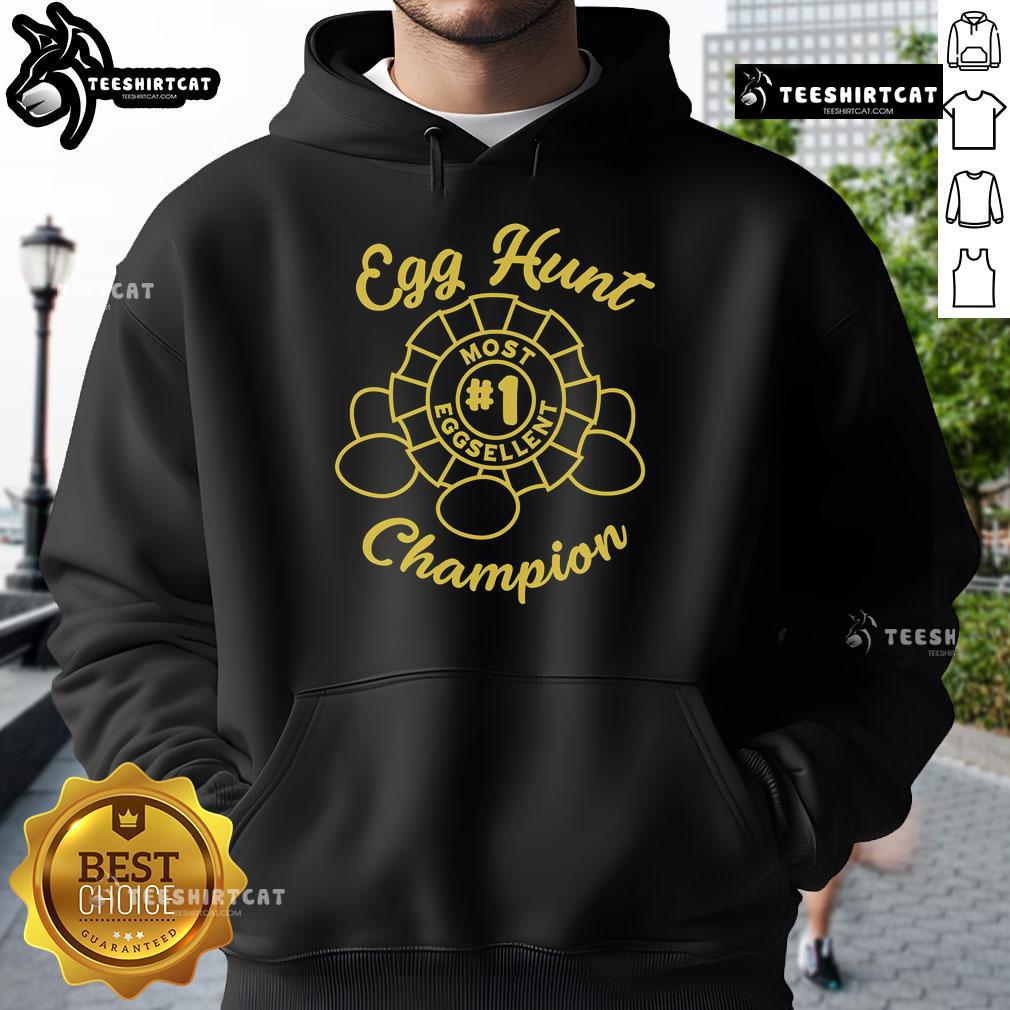 Nice Egg Hunt Champion Hoodie featuring a colorful design perfect for Easter festivities and spring celebrations.