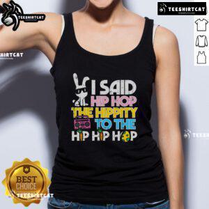 Stylish Nice Hip Hop Hippity Easter Bunny Tank Top featuring a vibrant bunny design perfect for festive spring outfits.