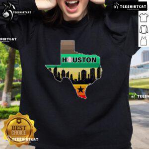 Nice Huston Texas baseball city logo sweatshirt featuring a stylish design and vibrant colors for fans.