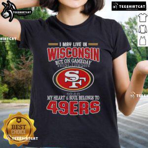 San Francisco 49ers ladies tee, perfect for game day, showcases team spirit with a stylish design and comfortable fit.
