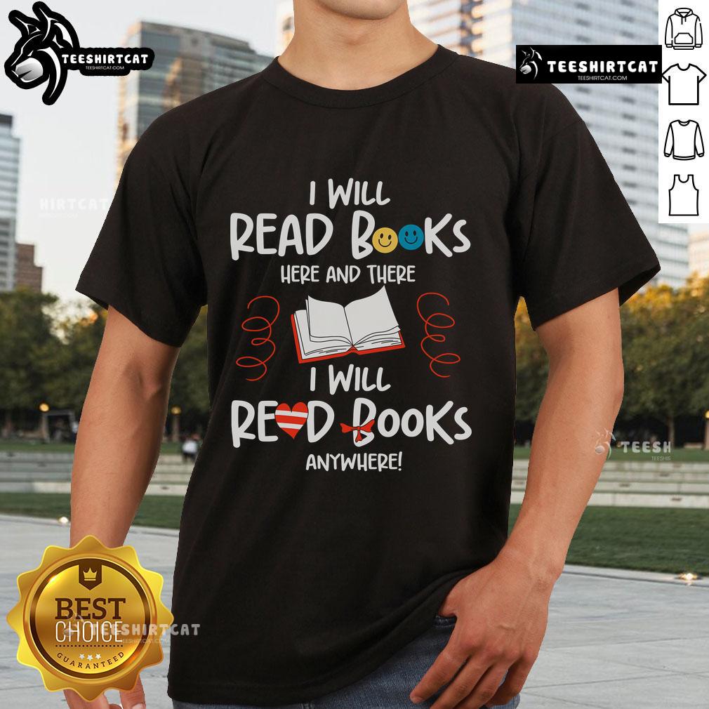 Bookworm teacher wearing a 'Nice I Will Read Books' T-shirt, perfect for book lovers and avid readers.