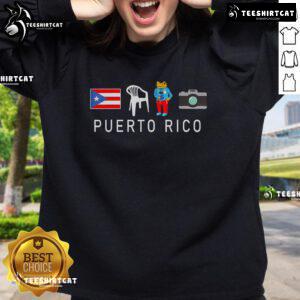 Cozy Nice Mas Fotos Puerto Rico Frog Concho Sweatshirt in vibrant colors, perfect for casual wear and island style.
