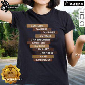 Nice Melanin Goddess tee featuring positive affirmation quotes for Black educators, celebrating empowerment and pride.