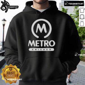 Nice Metro Chicago logo hoodie featuring a stylish design, perfect for showcasing city pride and urban fashion.