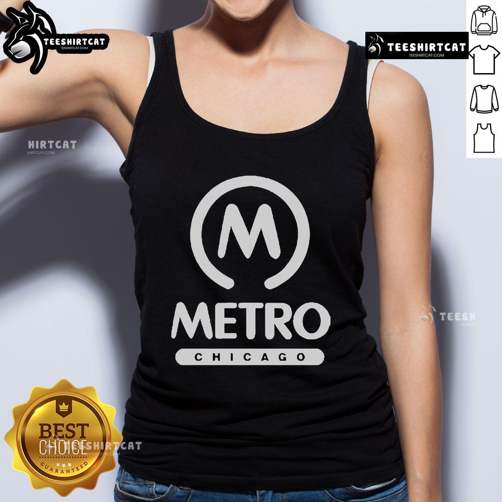 Stylish Nice Metro Chicago logo tank top, perfect for casual wear and showcasing Chicago pride in fashion.