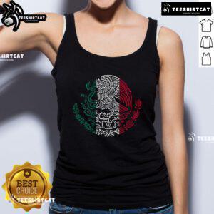 Alt Text: Stylish tank top featuring a nice Mexican eagle and the Escudo symbol on the Mexico flag, perfect for summer wear.